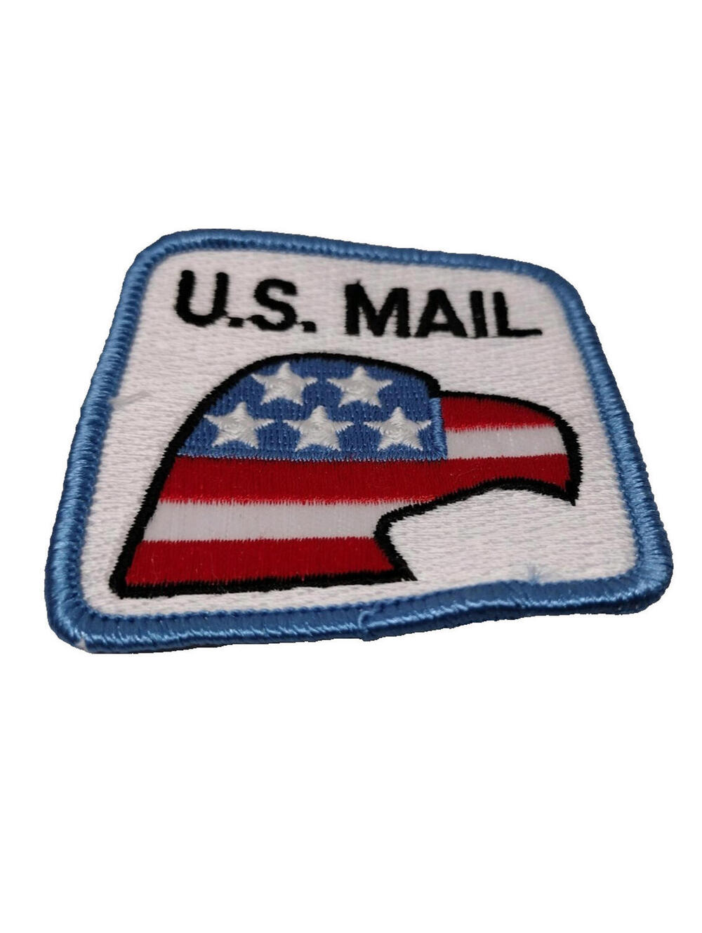 PATCH EAGLE Embroidered STARS USA Red White CARRIER Two Vintage 90s USA Patches